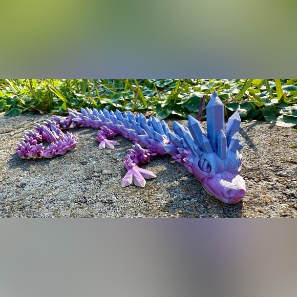 3D Dragon,Flexible Articulated Dragon,Crystal Dragon Toy,3D Printed Gift - Picture 1 of 9